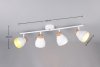 Nowoczesny plafon lampa sufitowa 4-płomienna biała regulowana klasyczna uniwersalna metalowa drewniany dekor VALENTIN R81924031 Rl